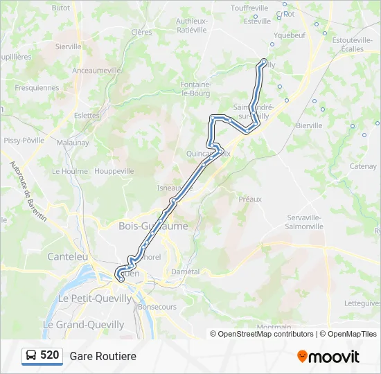 520 Bus Line Map