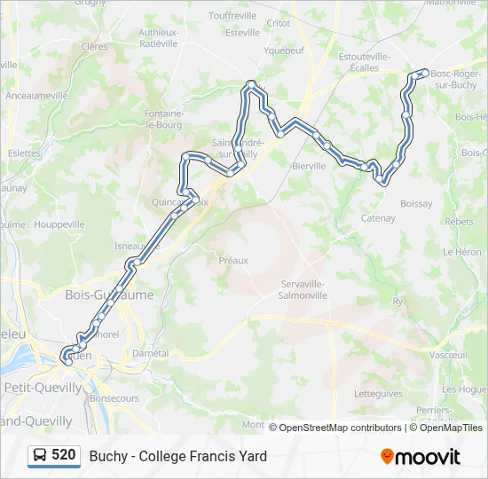 520 Bus Line Map
