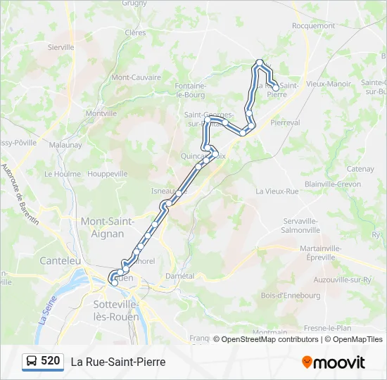 520 Bus Line Map