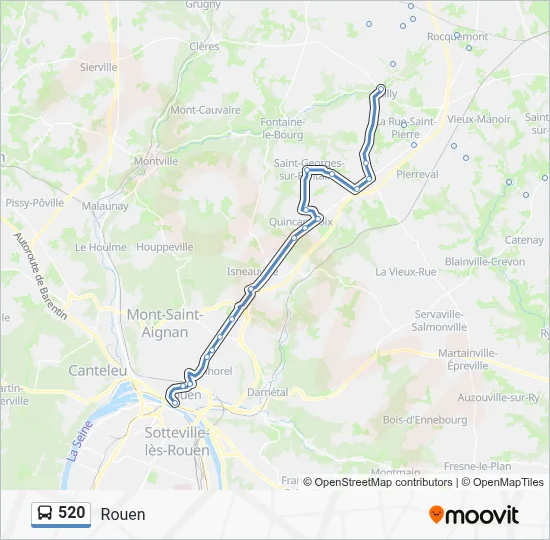 520 Bus Line Map