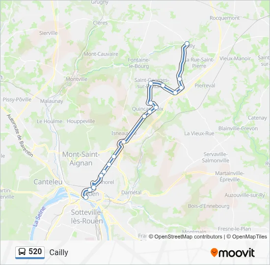 520 Bus Line Map