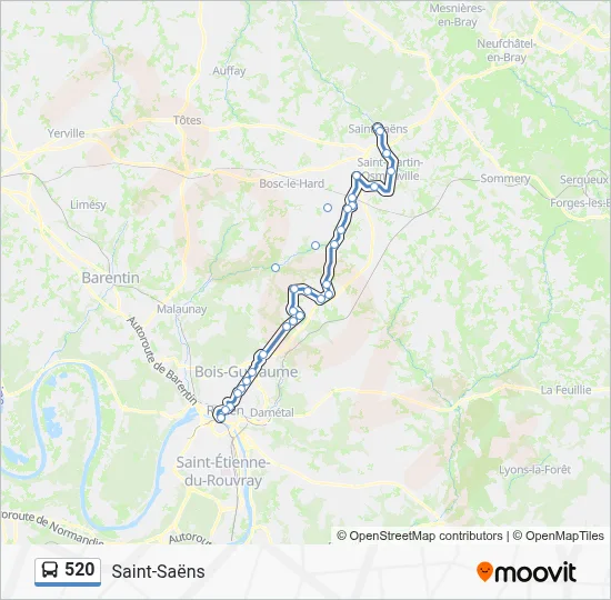 520 Bus Line Map