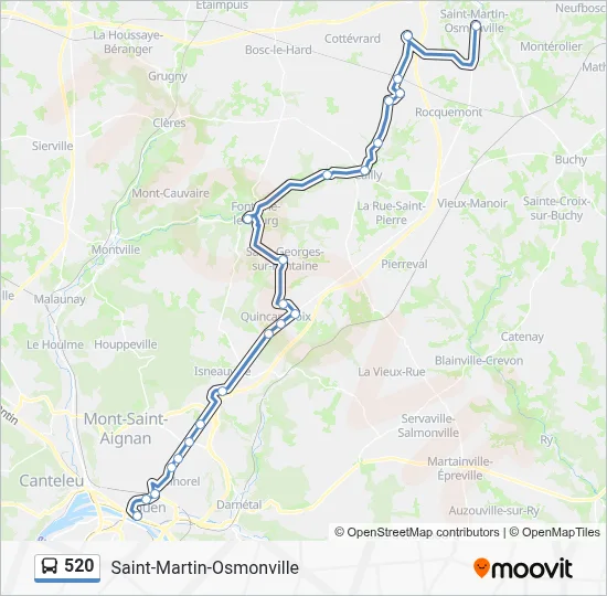 520 Bus Line Map