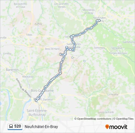 520 Bus Line Map