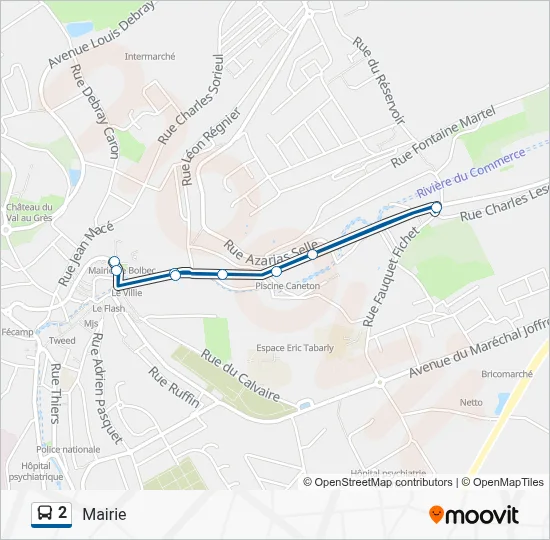 Mapa de 2 de autobús