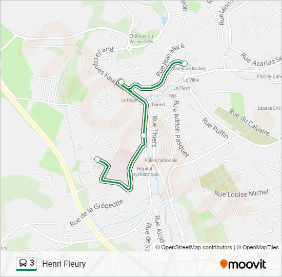 Mapa de 3 de autobús