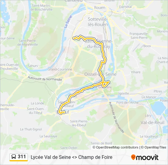 311 Bus Line Map