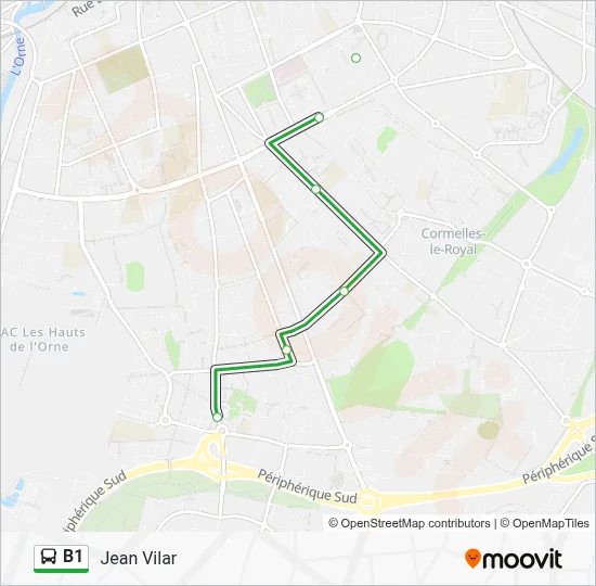 B1 Bus Line Map