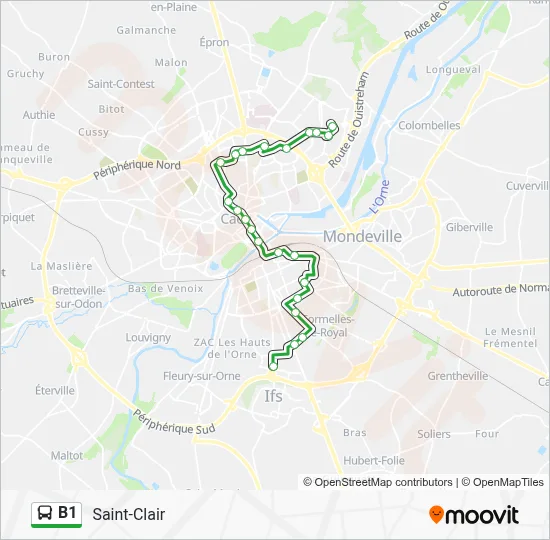 B1 Bus Line Map