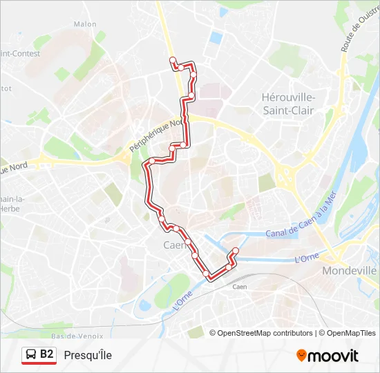 B2 Bus Line Map