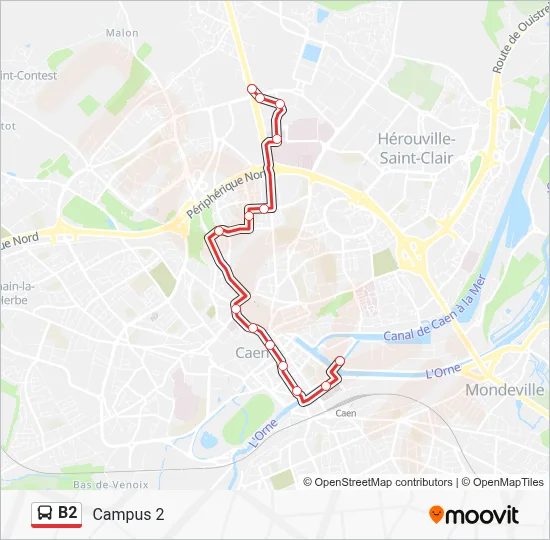 B2 Bus Line Map