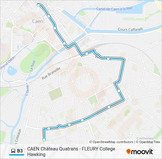 B3 Bus Line Map