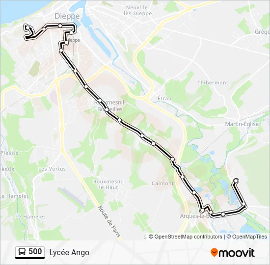 500 Bus Line Map