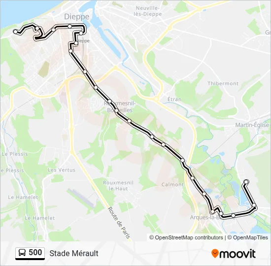 500 Bus Line Map