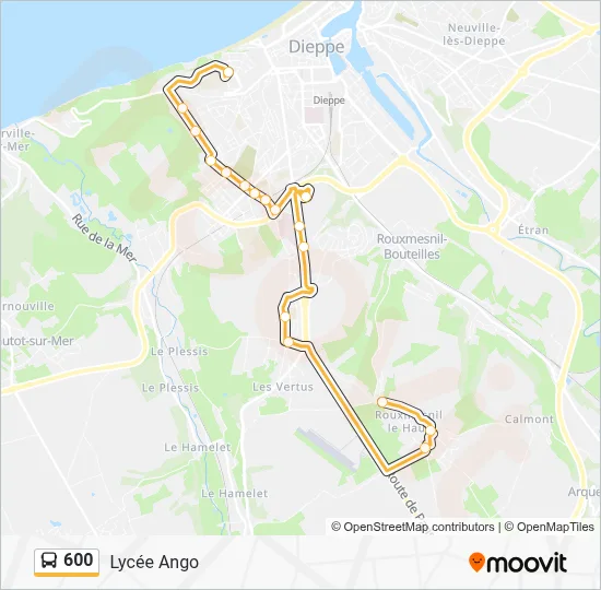600 Bus Line Map
