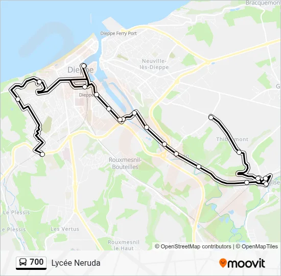 700 Bus Line Map