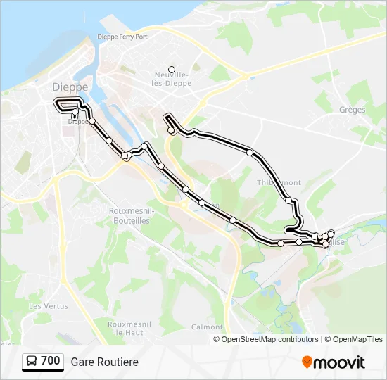 700 Bus Line Map