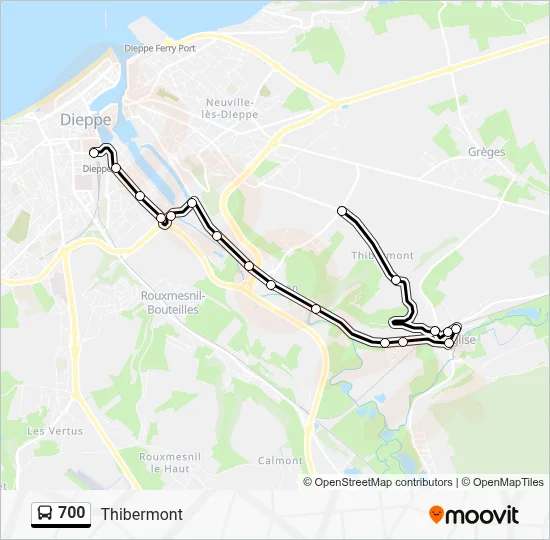 700 Bus Line Map