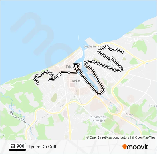 900 Bus Line Map