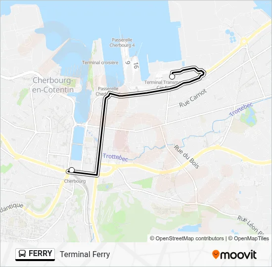 FERRY Bus Line Map