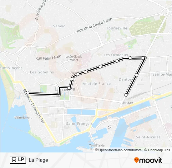 Mapa de LP de autobús