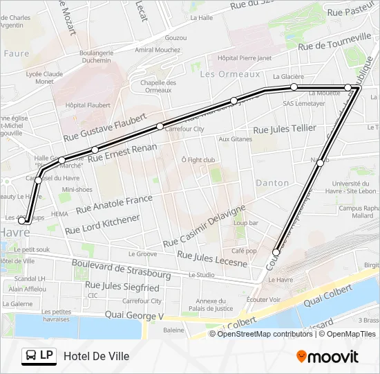 Mapa de LP de autobús