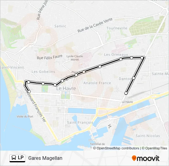 Mapa de LP de autobús