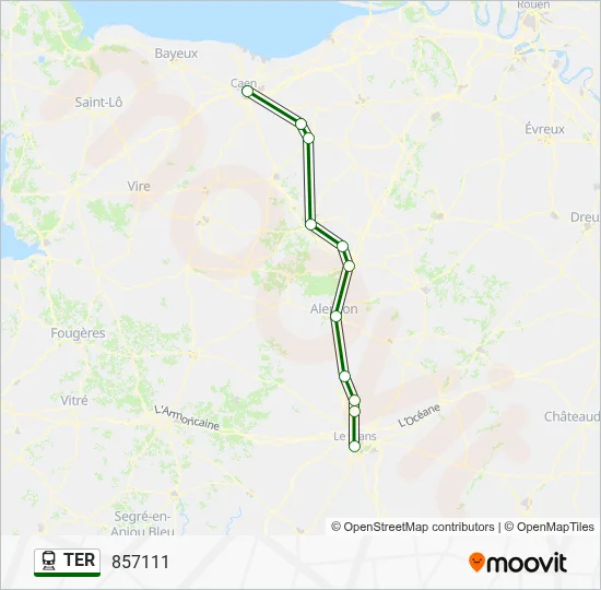 TER Train Line Map