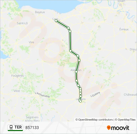 TER Train Line Map