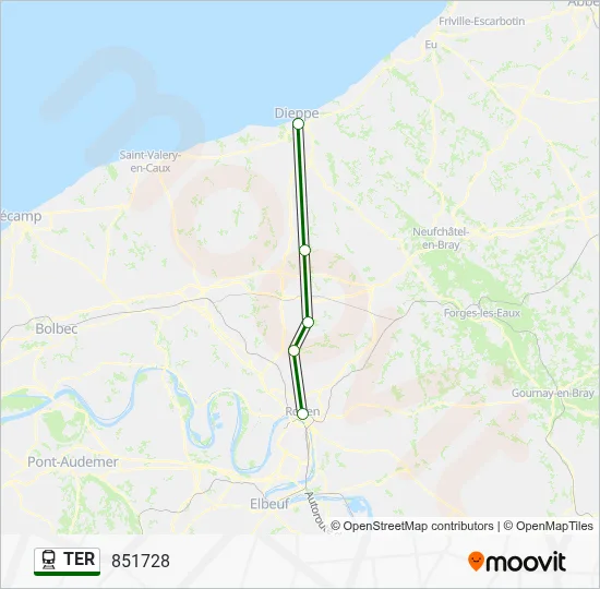 TER Train Line Map