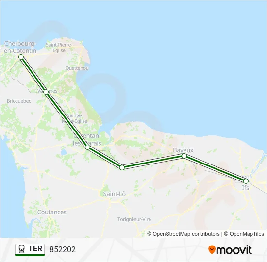 Mapa de TER de tren