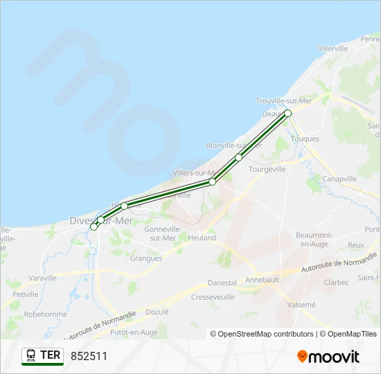 Mapa de TER de tren