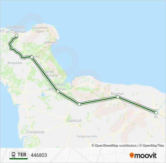 Mapa de TER de tren