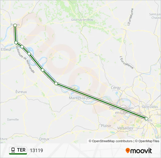 TER Train Line Map