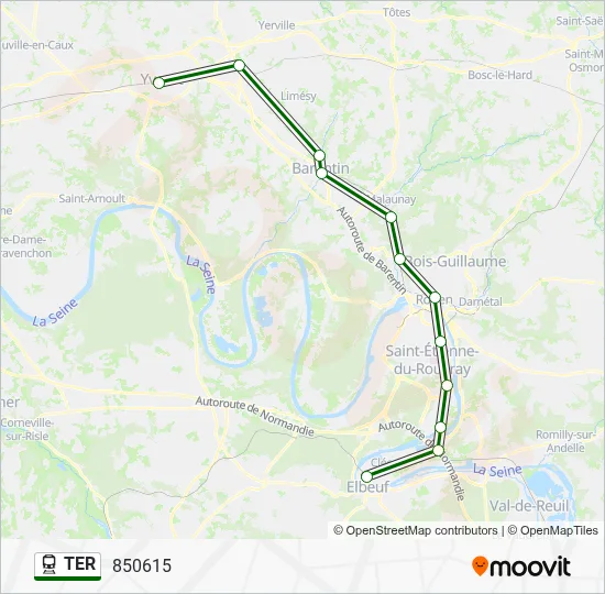 TER Train Line Map