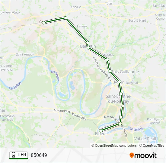 TER Train Line Map