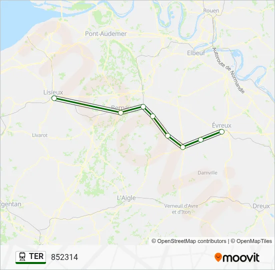 TER Train Line Map