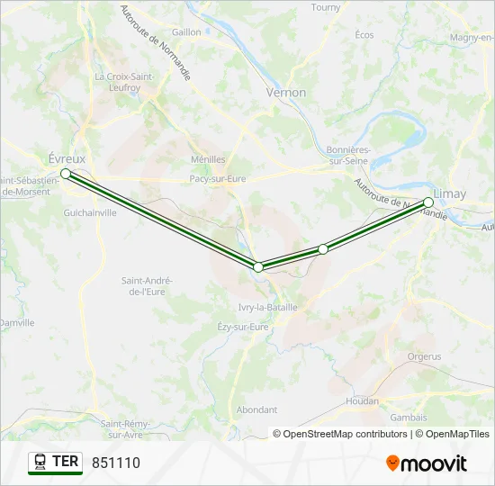 TER Train Line Map
