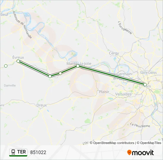 TER Train Line Map