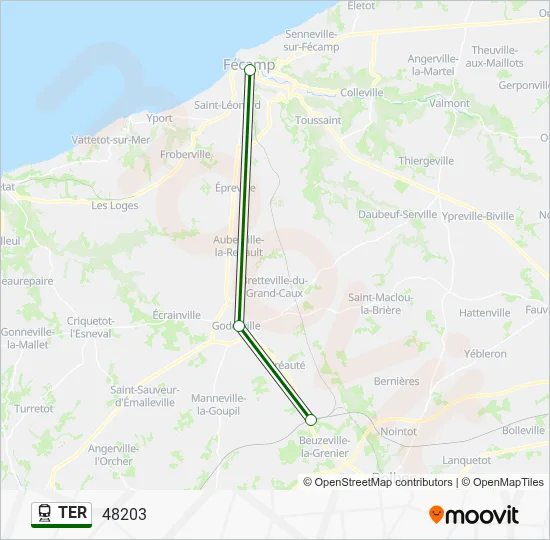 Mapa de TER de tren