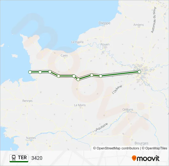 TER Train Line Map