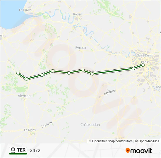 TER Train Line Map