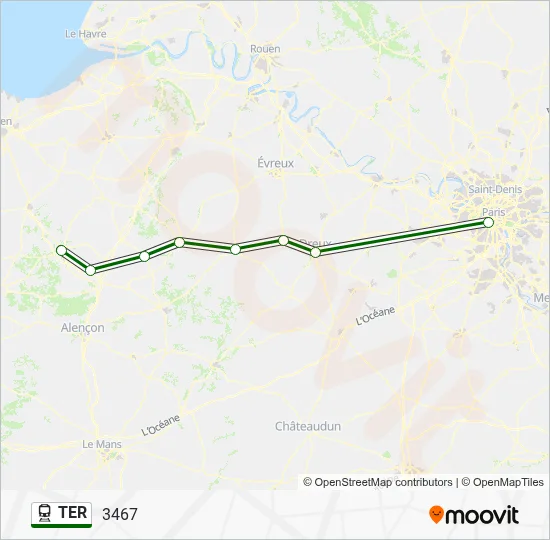 TER Train Line Map