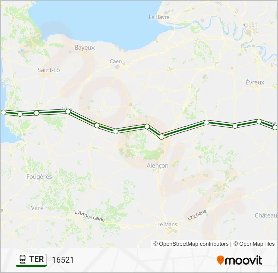 TER Train Line Map