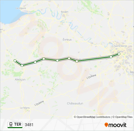 TER Train Line Map