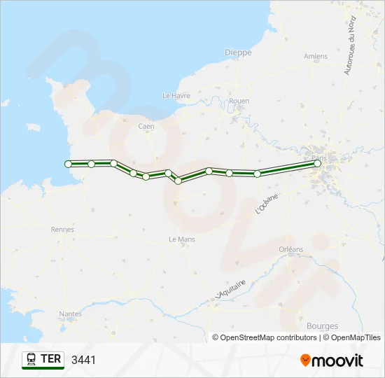 TER Train Line Map