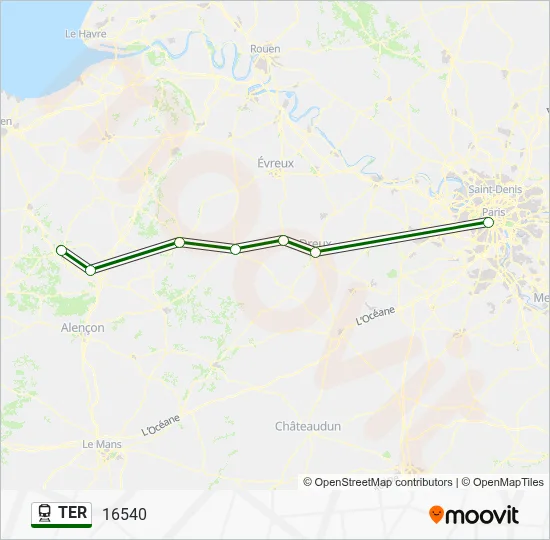 TER Train Line Map