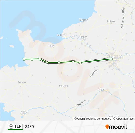 TER Train Line Map