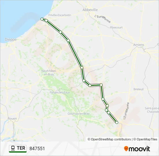 TER Train Line Map