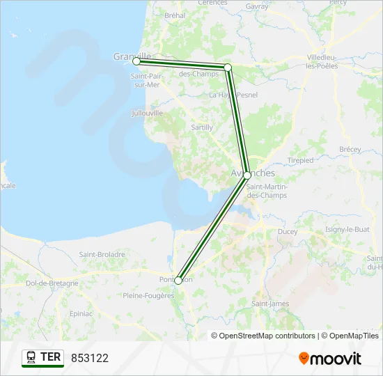 Mapa de TER de tren